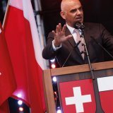 Le conseiller fédéral Alain Berset a prononcé mardi à Lausanne son 25e discours de 1er Août en tant que ministre durant douze ans.